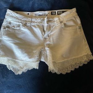 Miss Me White Jean Shorts Size 27